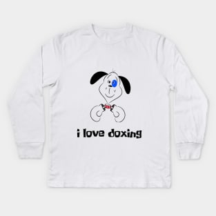 dog boxing Kids Long Sleeve T-Shirt